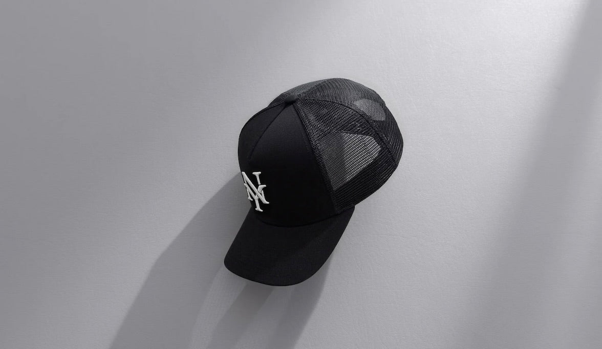 STAMPD トラッカーハット メッシュキャップ ブラック m536 NEWS】NY Trucker Hat 